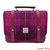 MCS-CB2001-HA222B2-PURPLE CHECK Colour Ladies Harris Tweed Mini Messenger Bag Scottishwebstore.com