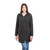 Iona Hooded Aran Zipper Coat Charcoal Front Side Studio Shop Online On Scottishwebstore.com