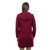 Iona Hooded Aran Zipper Coat Wine Back Side Studio Shop Online On Scottishwebstore.com