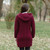 Traditional Aran Stitching Cable Blackberry Coat For Women On Scottishwebstore.com