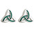 Lucky Rhodium Enamel Trinity Studs Lucky Rhodium Enamel Trinity Studs ExclusivelyIrish.com