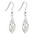 Sterling Silver Long Trinity Celtic Drop Earrings ExclusivelyIrish.com