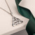Sterling Silver Trinity Knot Necklace ExclusivelyIrish.com