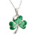 LUCKY ENAMEL & CRYSTAL SHAMROCK PENDANT ExclusivelyIrish.com