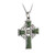 S44037 Celtic Cross Pendant with Connemara Marble Marcasite Insets ExclusivelyIrish.com