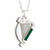 Silver Plated Crystal Harp Pendant ExclusivelyIrish.com