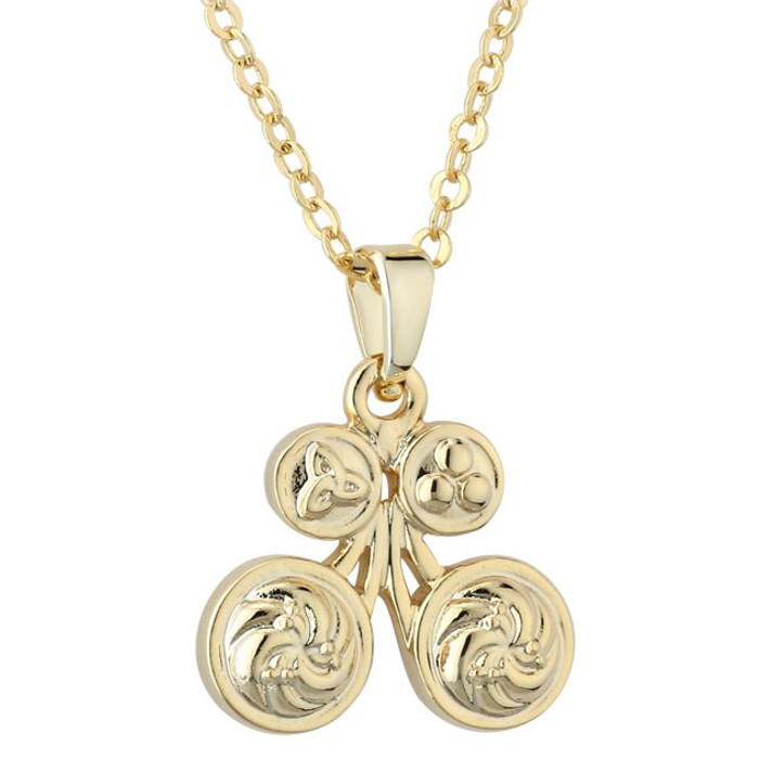 Gold Plated Book of Kells Celtic Butterfly Pendant ExclusivelyIrish.com