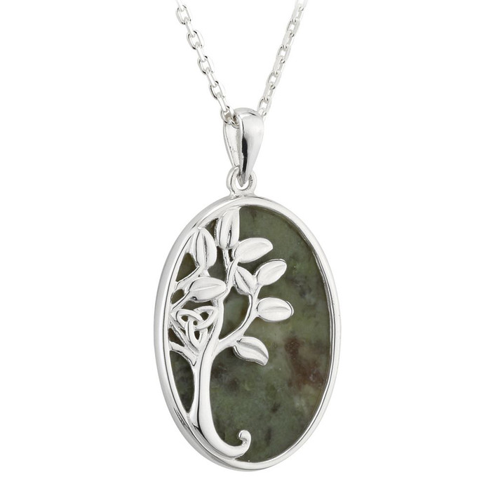 Sterling Silver Marble Tree of Life Pendant ExclusivelyIrish.com