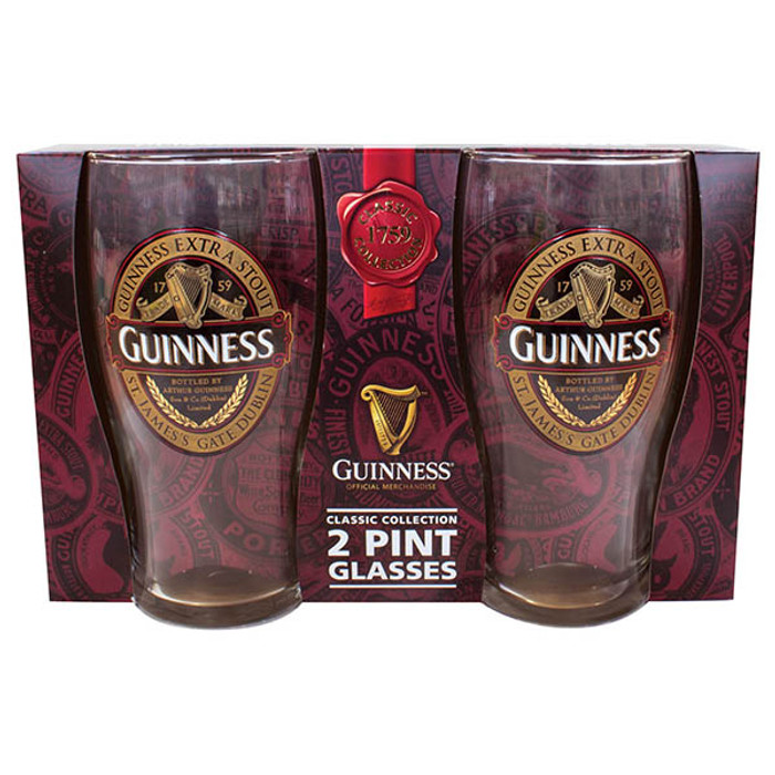 Guinness 2017 Ruby Red Collection 2 Pint Glass Pack ExclusivelyIrish.com