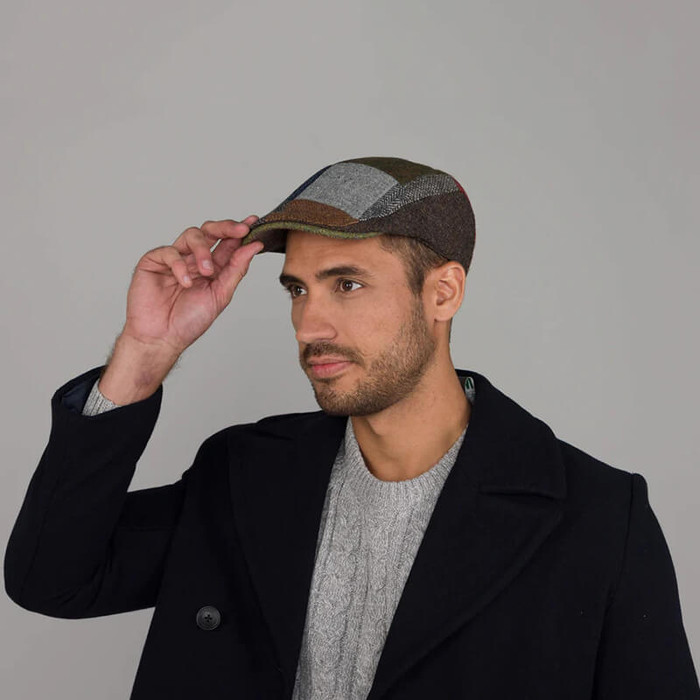 DTC1 Donegal Irish Touring Cap in Patchwork Tweed Pattern for Men ExclusivelyIrish.com DTC1 Donegal Irish Touring Cap in Patchwork Tweed Pattern for Men ExclusivelyIrish.com