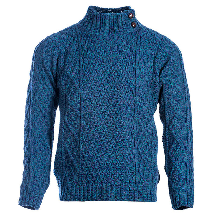 Men's Sweater with Button Collar | ExclusivelyIrish.com