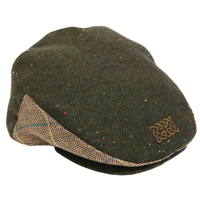 Green Tweed Celtic Knot Kids Flat Cap ExclusivelyIrish.com