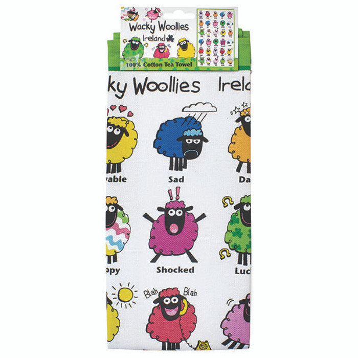 Wacky Woolies Sheep Single Tea Towel ExclusivelyIrish.com