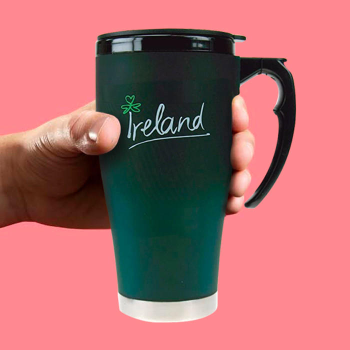 Large Travel Mug With Handle, Ireland Collection ExclusivelyIrish.com Large Travel Mug With Handle, Ireland Collection ExclusivelyIrish.com