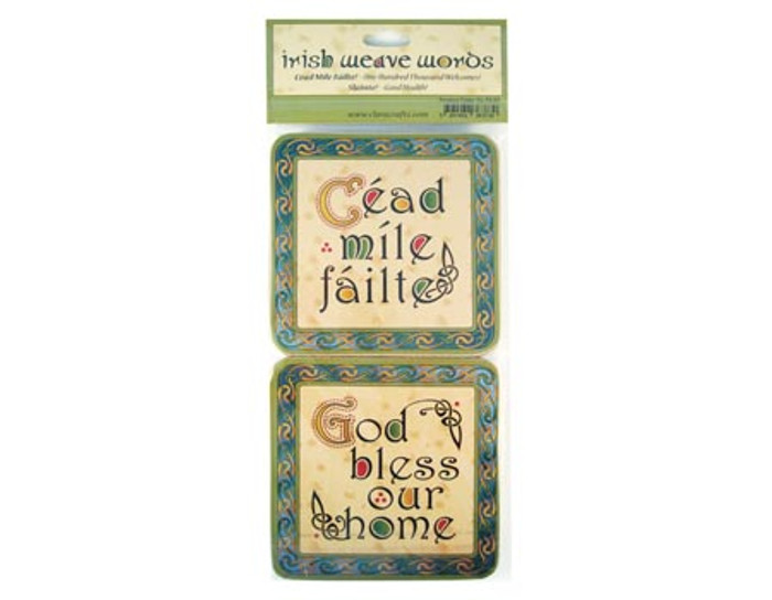 Set of 4 Irish Weave Words Coasters ExclusivelyIrish.com Set of 4 Irish Weave Words Coasters ExclusivelyIrish.com