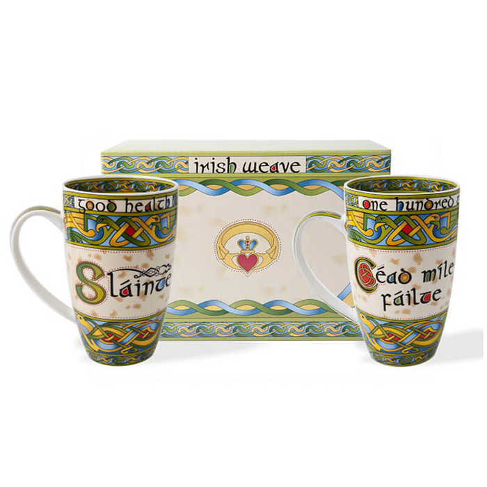 CL-73-6(Setof2) Cead Mile Failte Mug Set of 2 ExclusivelyIrish.com