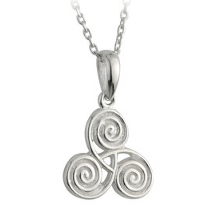 Silver Small Celtic Spiral Pendant ExclusivelyIrish.com