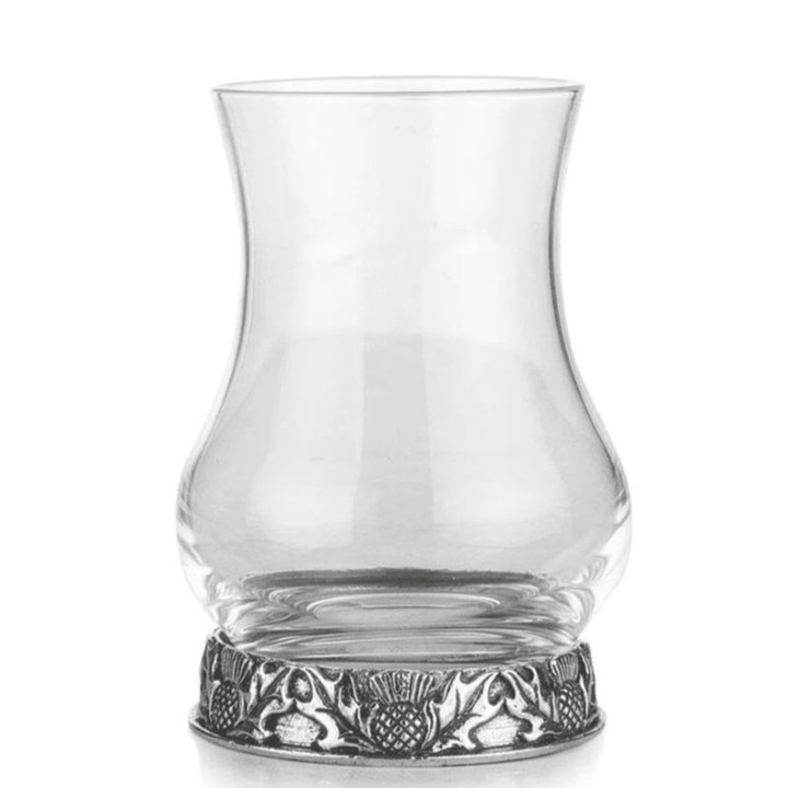 AEW-WT02 Engraved Crystal Thistle Whisky Glass Scottishwebstore.com