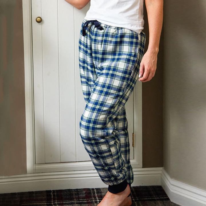 LV-FLPL-LV38 Ladies Fleece Lined Douglas Tartan Lounge Pants Scottishwebstore.com