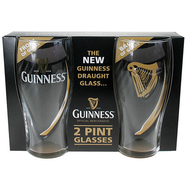 Beer Pint Glass - The Authentic Half & Half Guinness & Harp