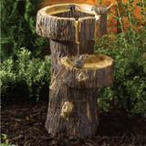 Tree Trunk Birdbath