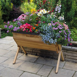 Garden Grow Raised Large Wooden Planter For Flowers Or Vegetables