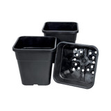 25cm Square Tom Pots Black