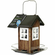 Tom Chambers Outdoors Hanging Bird Seed House With Easy Fill, Brown 