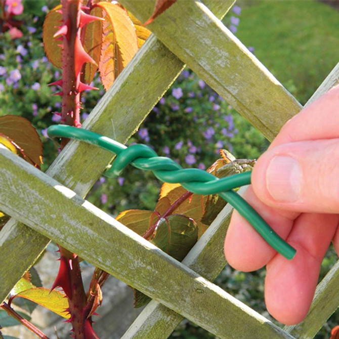 5m Twist Tie Cushioned 5mm Green