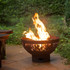 Flicker Flames Black Steel Fire Pit Bowl With Laser Cut Flames