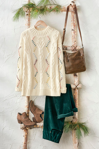 Fanfare Cabled Sweater