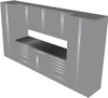 Saber 9-Piece Silver Garage Cabinet Set (9006)