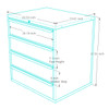 Saber 4006 silver garage cabinet set 4 drawer measurements 