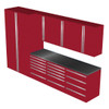 Saber 8-Piece Red Garage Cabinet Set (8010)