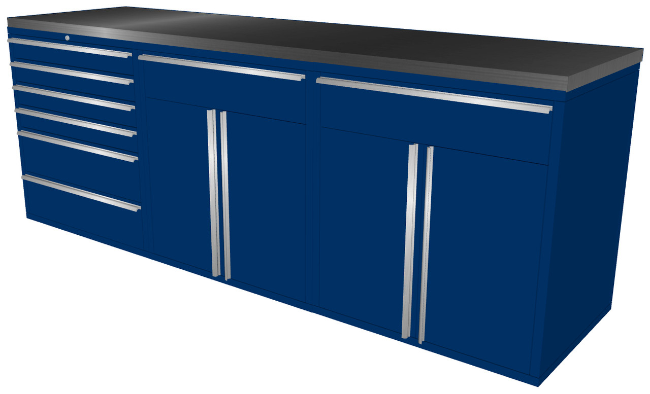 Saber 5001 blue garage cabinet set