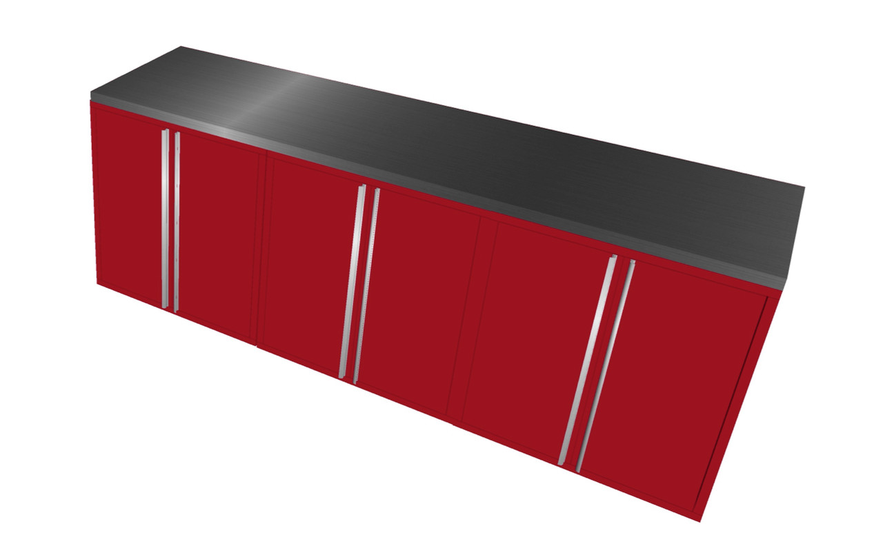 Saber 5002 red garage cabinet set