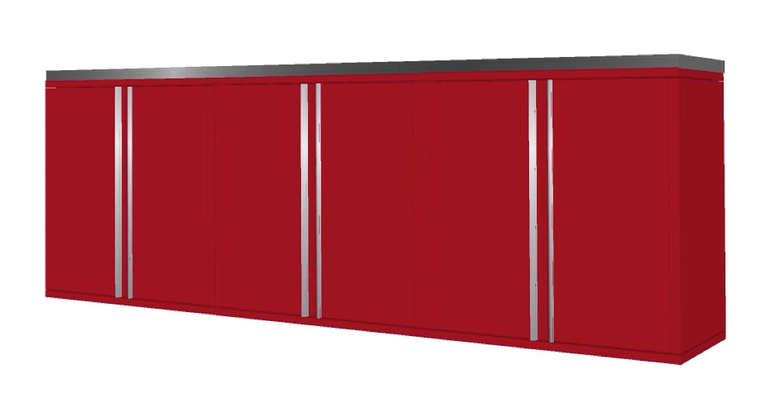 Saber 5002 red garage cabinet set