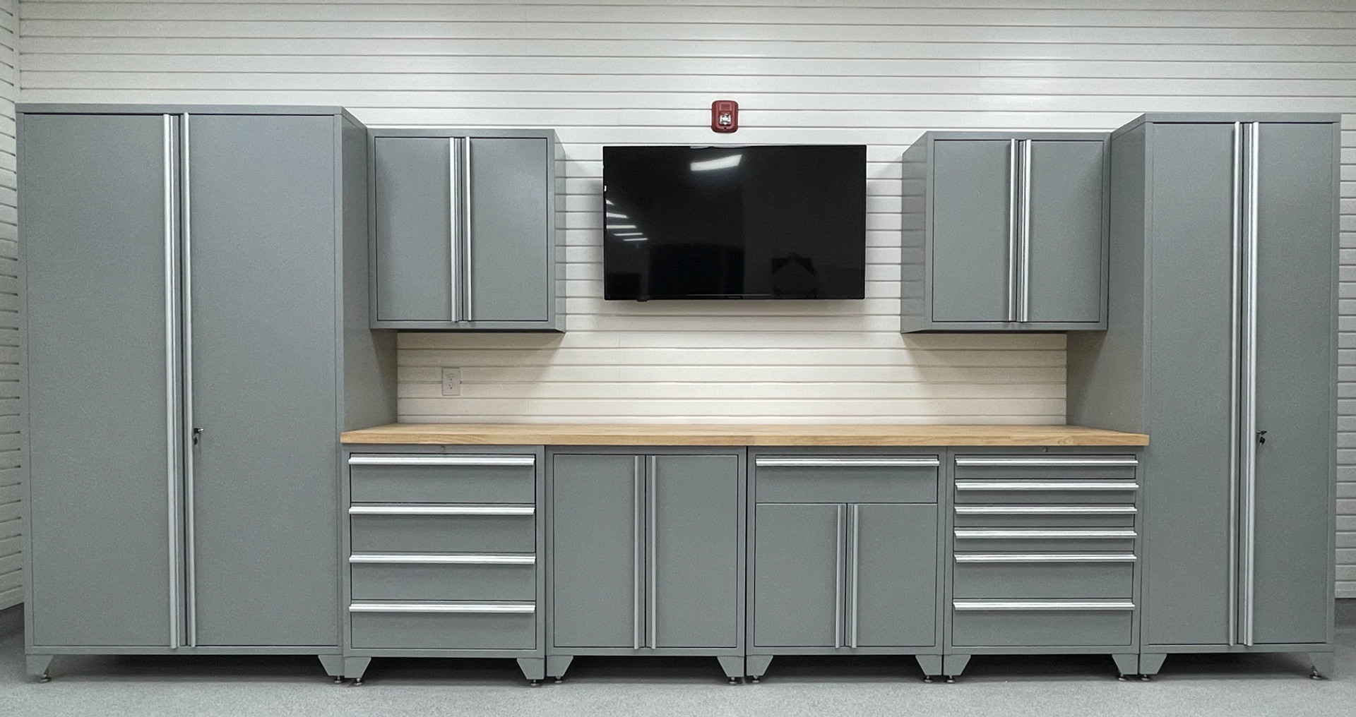 Steel shop shop cabinets