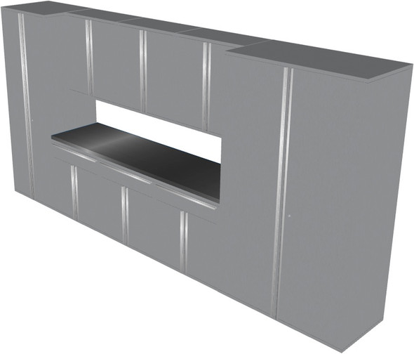 Saber 9-Piece Silver Garage Cabinet Set (901680)