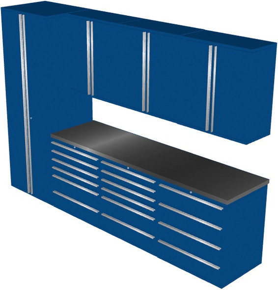 8-Piece Blue Garage Cabinet Set (8007)