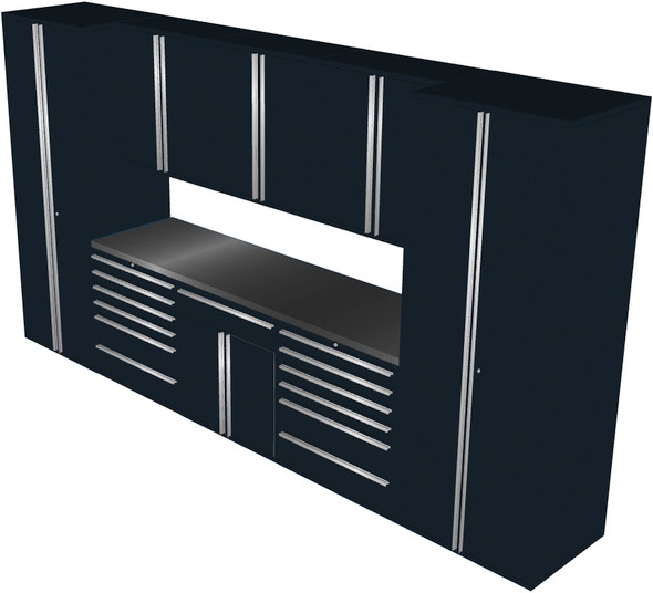 Saber 9-Piece Black Garage Cabinet Set (9006)