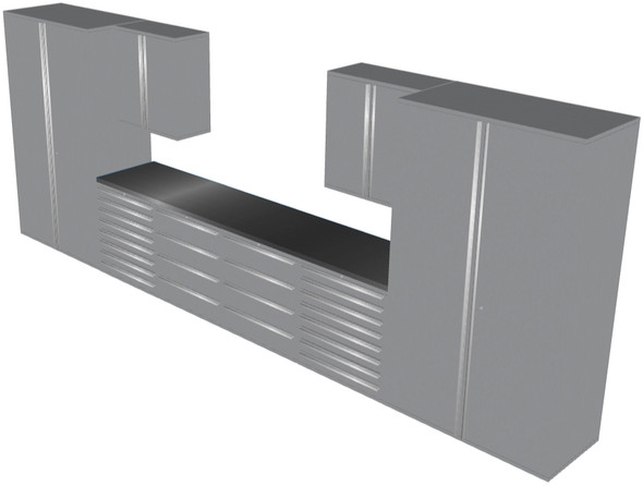 12-Piece Silver Garage Cabinet Set (12007)