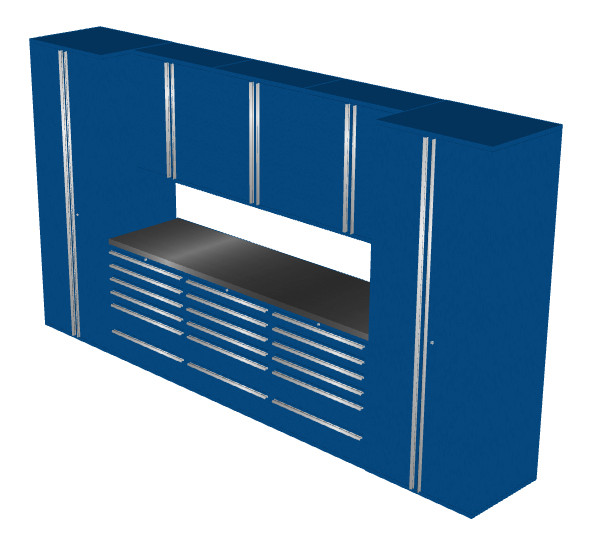 Saber 9-Piece Blue Garage Cabinet Set (9001)