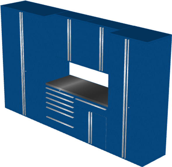 Saber 7-Piece Blue Garage Cabinet Set (7002)