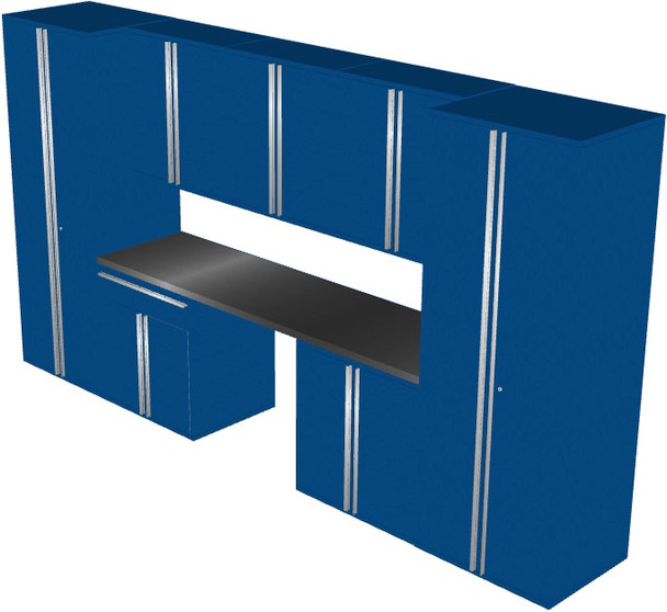 Saber 8-Piece Blue Garage Cabinet Set (801503)