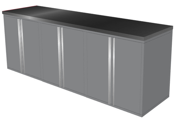 Saber 4-Piece Silver Garage Cabinet Set (5002)