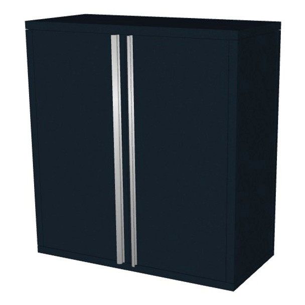 Saber black 2 door upper wall cabinet