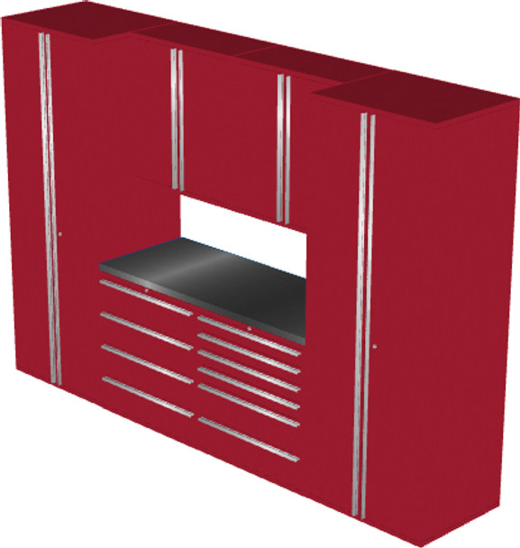 Saber 7-Piece Red Garage Cabinet Set (7005)