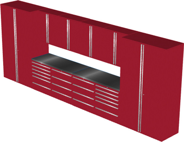 12-Piece Red Garage Cabinet Set (12002)