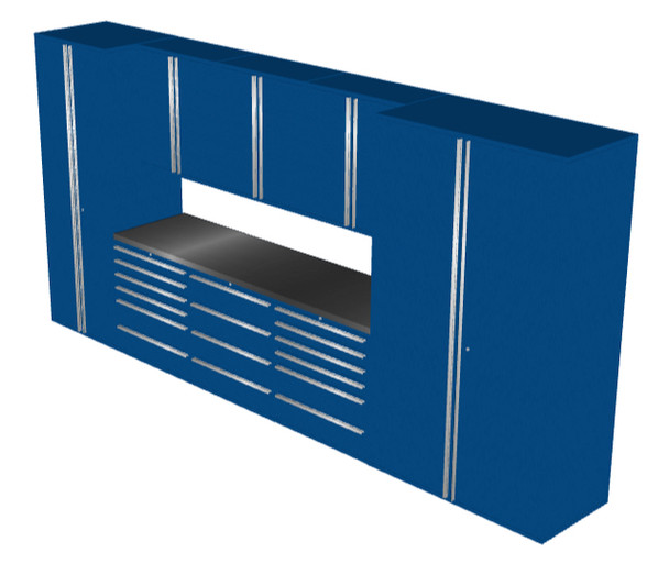 Saber 9-Piece Blue Garage Cabinet Set (9009)
